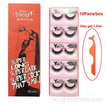 2019 Nuevo 3D Faux Mink Lashes 100% Hand Made Flash Eyelashes Extension 10 Pairs
